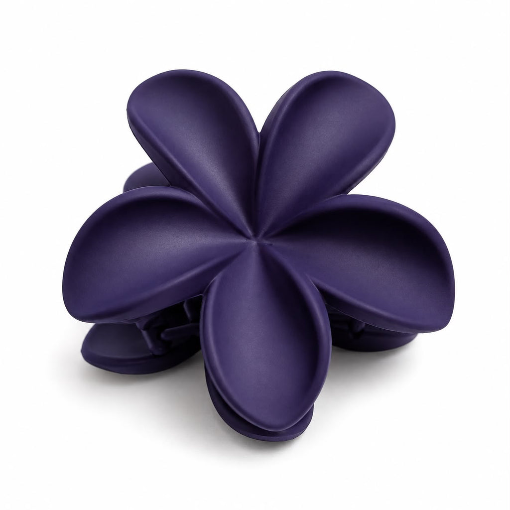 Matte Violet Flower Hair Clutch