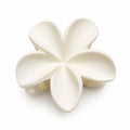Matte Ivory White Flower Hair Clutch