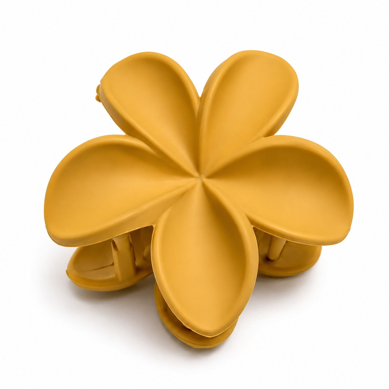 Matte Mustard Yellow Flower Hair Clutch